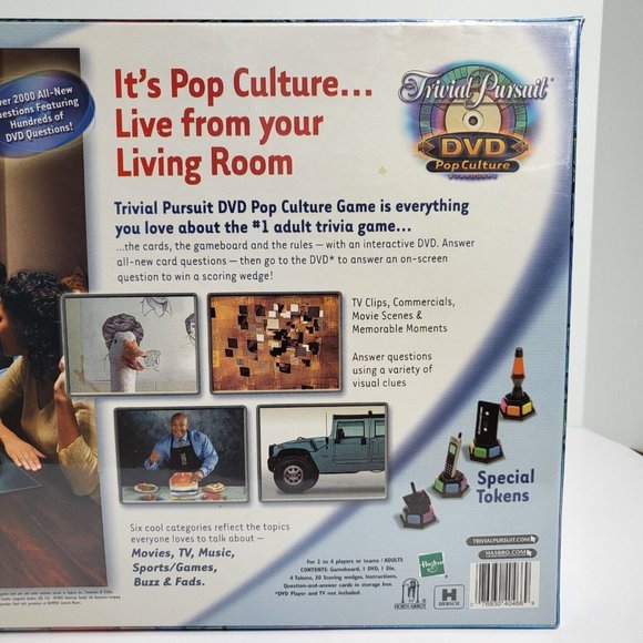 Trivial Pursuit DVD Pop Culture Board Game Parker Brothers 2003 Edition Vintage - Picture 6 of 12